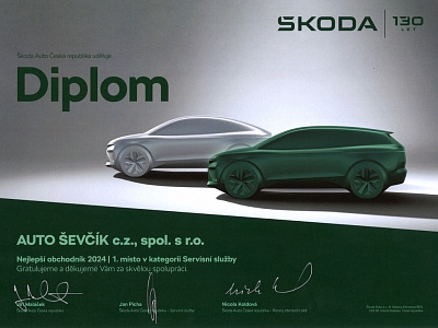 AUTO ŠEVČÍK – Nejlepší servisní partner Škoda už popáté!